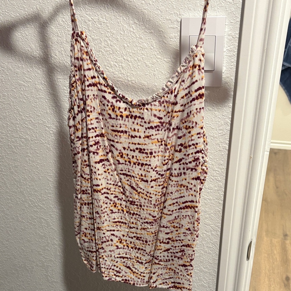 Old Navy Women's Camisole - Cream and Brown Pattern